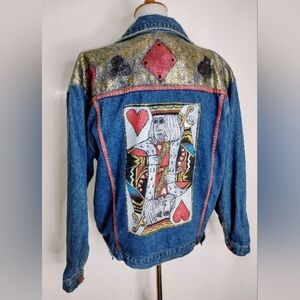 UPCYCLED KING OF HEARTS DENIM JACKET